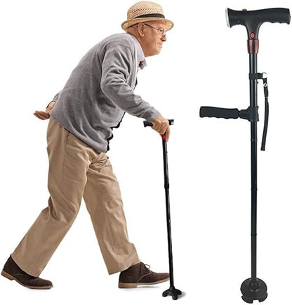 Foldable And Anti-fall Walking Stick