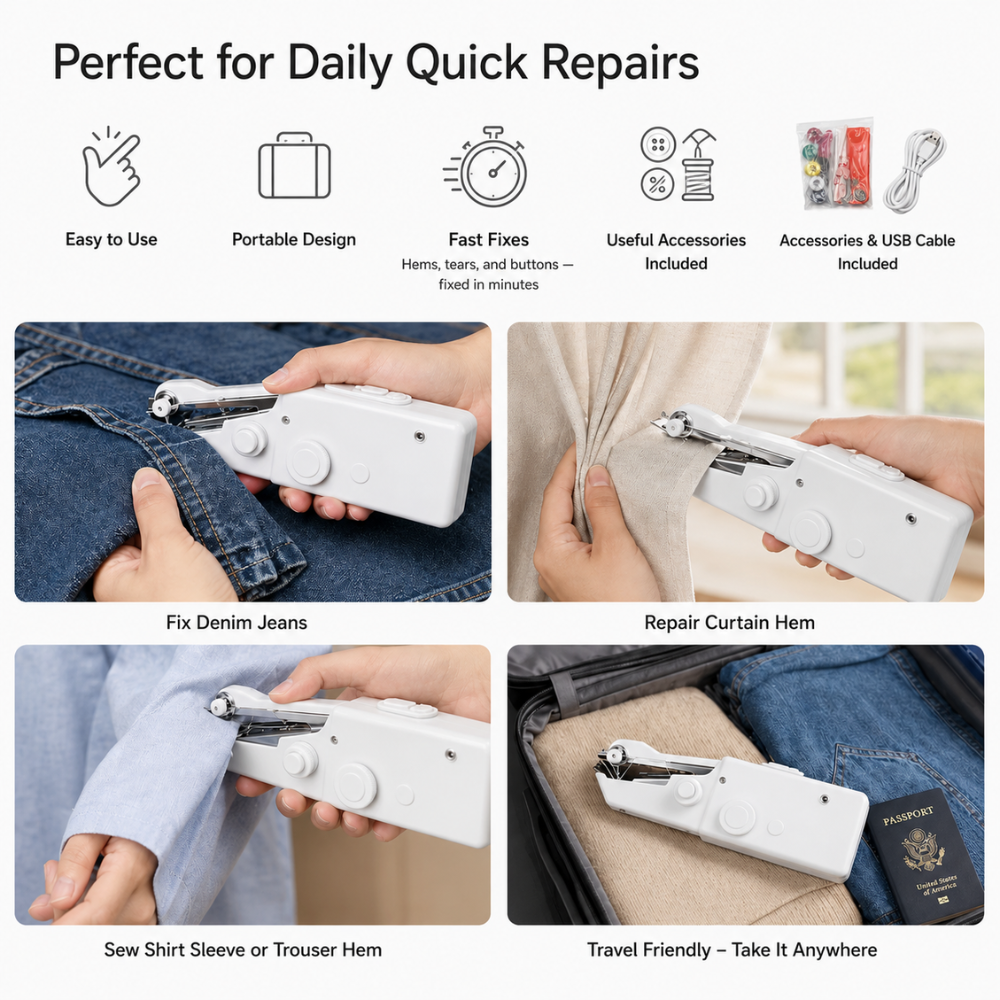 Mini Portable Handheld Sewing Machine