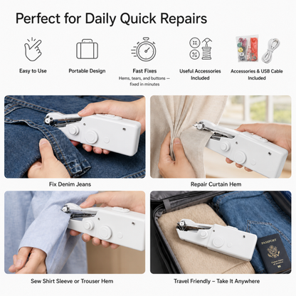 Mini Portable Handheld Sewing Machine