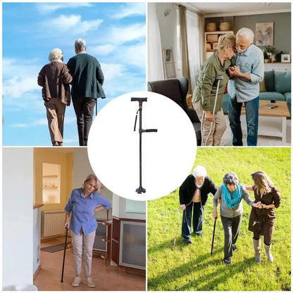 Foldable And Anti-fall Walking Stick